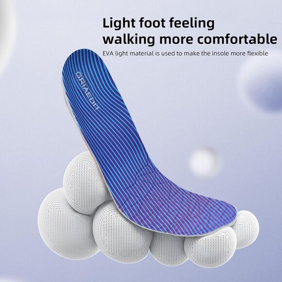 GRIAEDIT Orthotic Insoles Shock Absorbing Pain Relief for Shoes Size M12/W14 - Picture 3 of 5